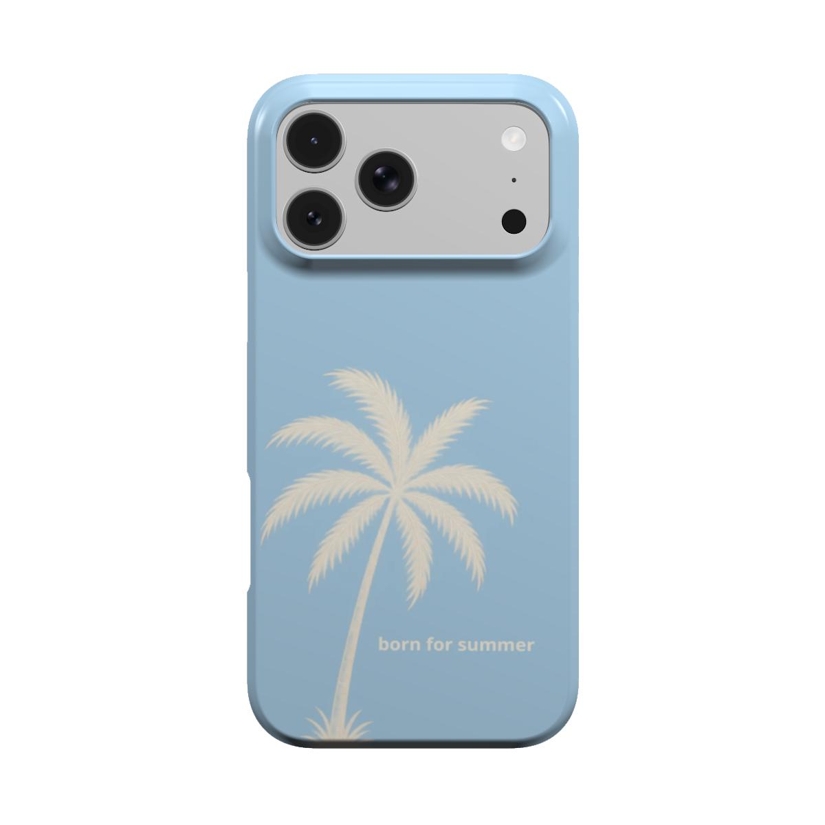 Blue case with palm tree