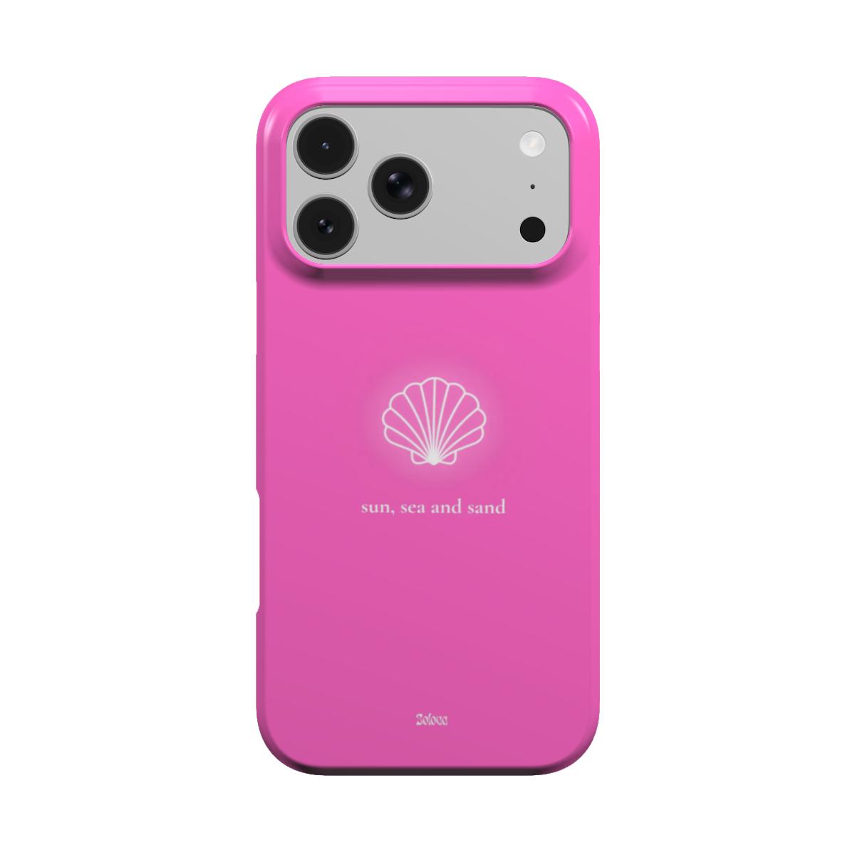 Pink case with seashell